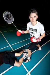Erik Meijs slaat je -figuurlijk dan- knock-out bij badminton