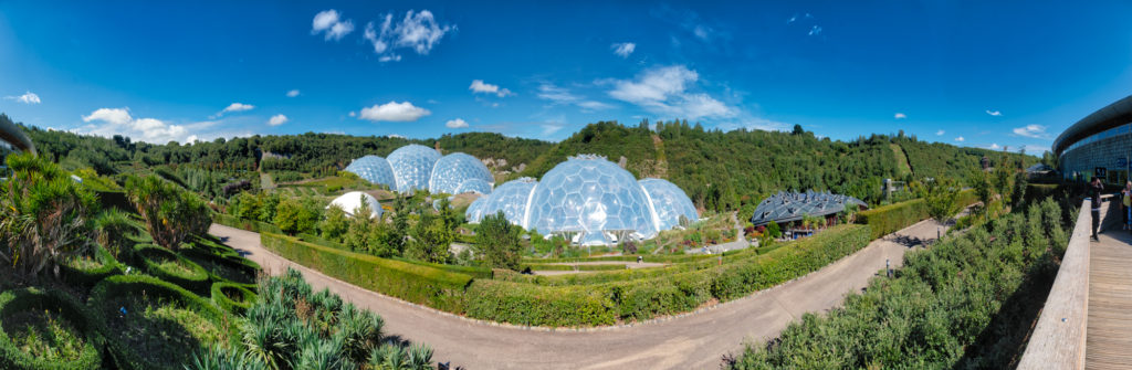 Panorama Eden Project in Cornwall, Engeland