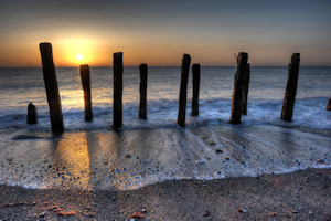 HDR zonsopgang Spurn Point