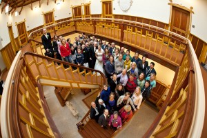 Groepsfoto in het stadhuis van Baarn