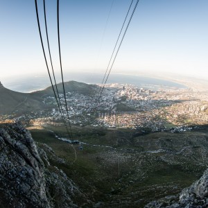 Met de lift naar beneden vanaf de Tafelberg in Kaapstad