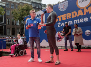 Ferry Weertman op het Amsterdam City Swim event